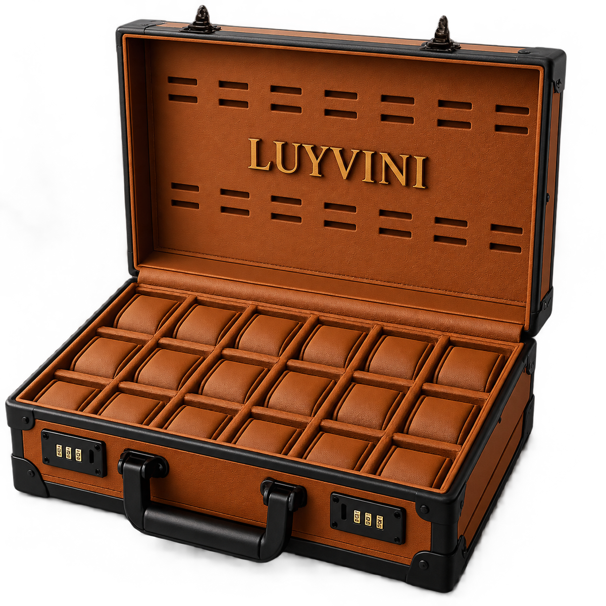 Luxury Luyvini® Briefcase - Cognac